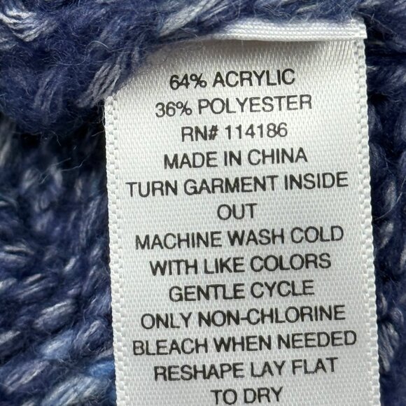 a.n.a. Women's Pullover Mock Neck Warm Cozy Blue Grey Knit Sweater Size XXL NWT - Picture 8 of 10